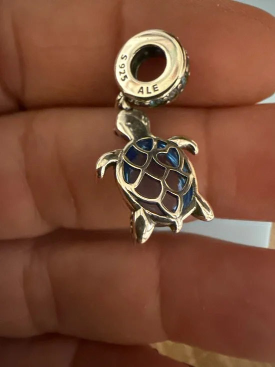 Blue Turtle Charm Pendant for Women - Picture 6 of 6